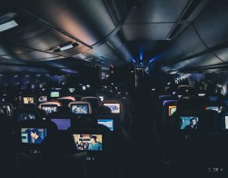 aeroplane seats with screens
